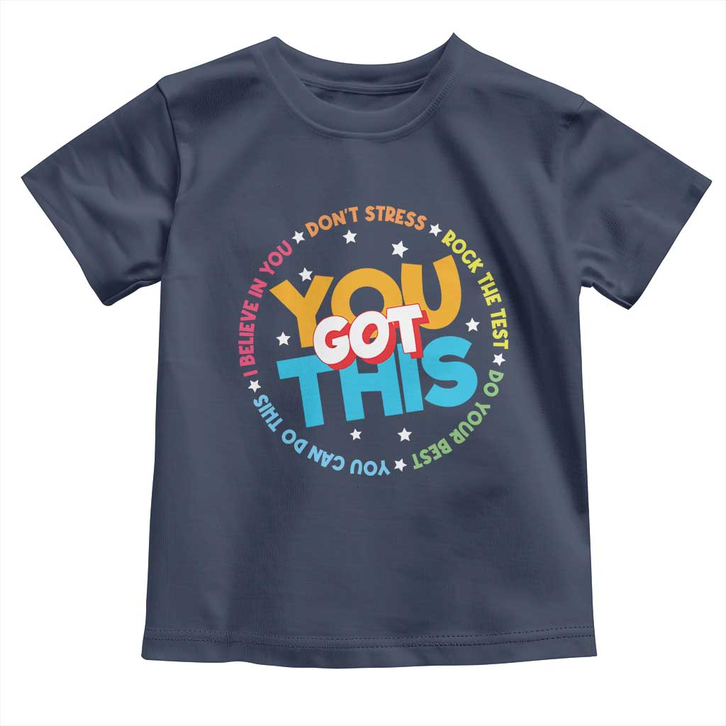 Test Day Teacher Toddler T Shirt Rock The Test Dont Stress Just Do Your Best TS10 Navy Print Your Wear