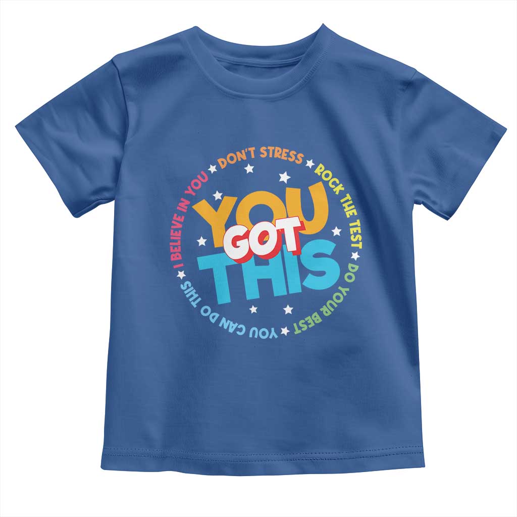 Test Day Teacher Toddler T Shirt Rock The Test Dont Stress Just Do Your Best TS10 Royal Blue Print Your Wear