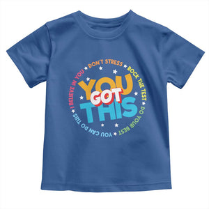 Test Day Teacher Toddler T Shirt Rock The Test Dont Stress Just Do Your Best TS10 Royal Blue Print Your Wear