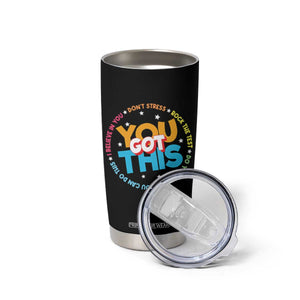 Test Day Teacher Tumbler Cup Rock The Test Dont Stress Just Do Your Best TS10 Print Your Wear