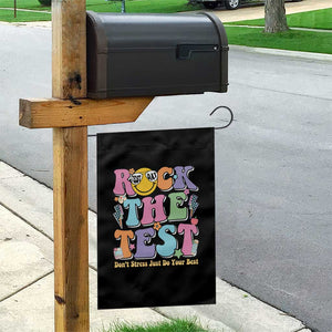 Teacher Test Day Garden Flag Rock The Test Dont Stress Just Do Your Best Cute Groovy TS10 Print Your Wear