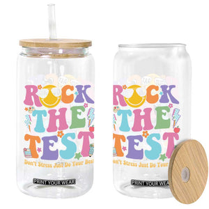 Teacher Test Day Glass Can Rock The Test Dont Stress Just Do Your Best Cute Groovy TS10 Print Your Wear
