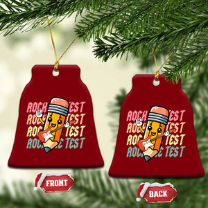 Teacher Rock The Test Day Ceramic Ornament Testing Motivational TS10 Print Your Wear