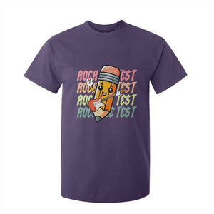 Teacher Rock The Test Day T Shirt For Kid Testing Motivational TS10 Purple Print Your Wear