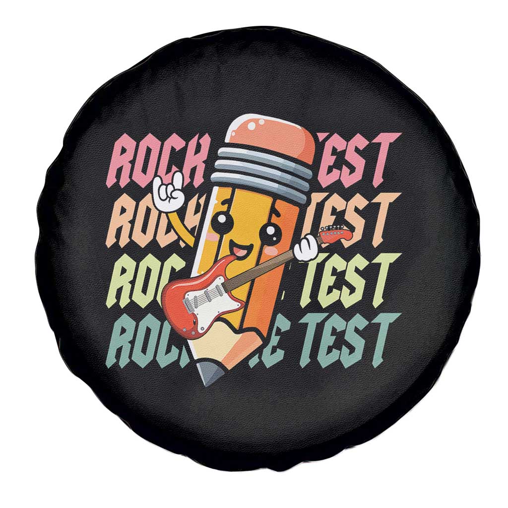 Teacher Rock The Test Day Spare Tire Cover Testing Motivational TS10 Print Your Wear