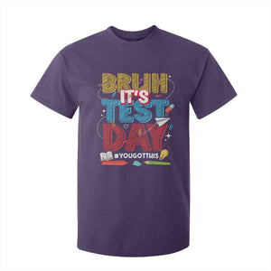 Bruh Test Day T Shirt For Kid You Got This Testing Motivational Teacher TS10 Purple Print Your Wear
