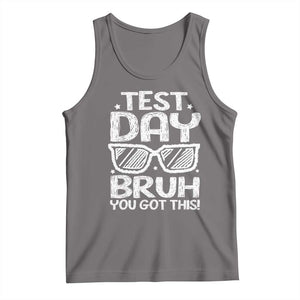Test Day Bruh Tank Top You Got This Testing Motivational Sunglasses Teacher TS10 Deep Heather Print Your Wear