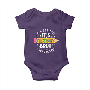 Test Day Bruh Baby Onesie You Got This Rock The Test Teacher TS10 Purple Print Your Wear