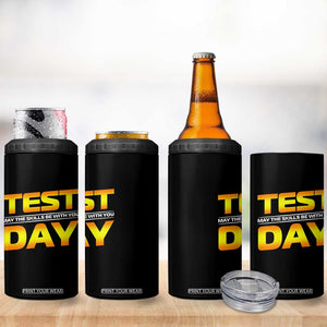 Funny Test Day 4 in 1 Can Cooler Tumbler May The Skills Be With You Motivational Teacher TS10 Print Your Wear