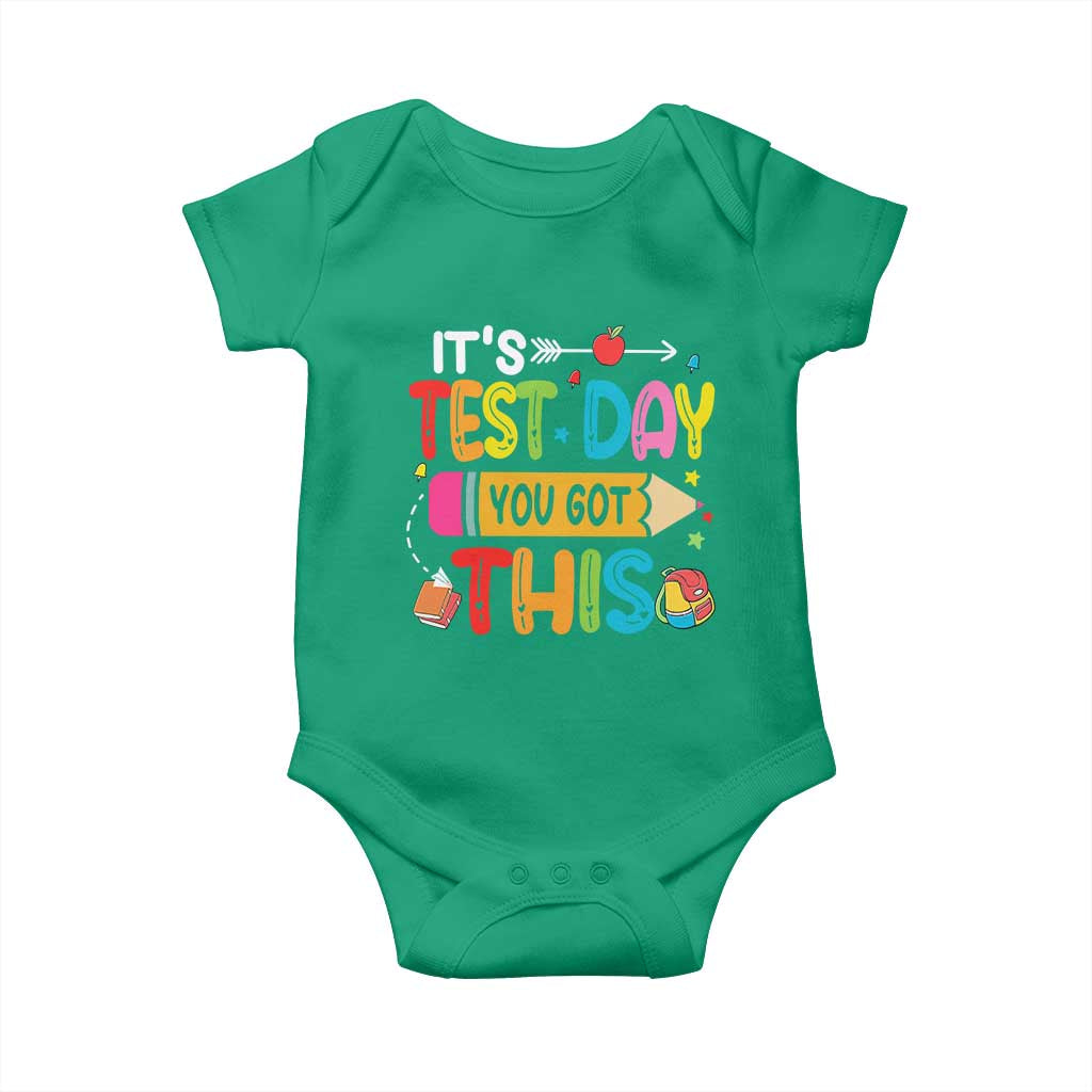 Test Day You Got This Baby Onesie TS10 Irish Green Print Your Wear