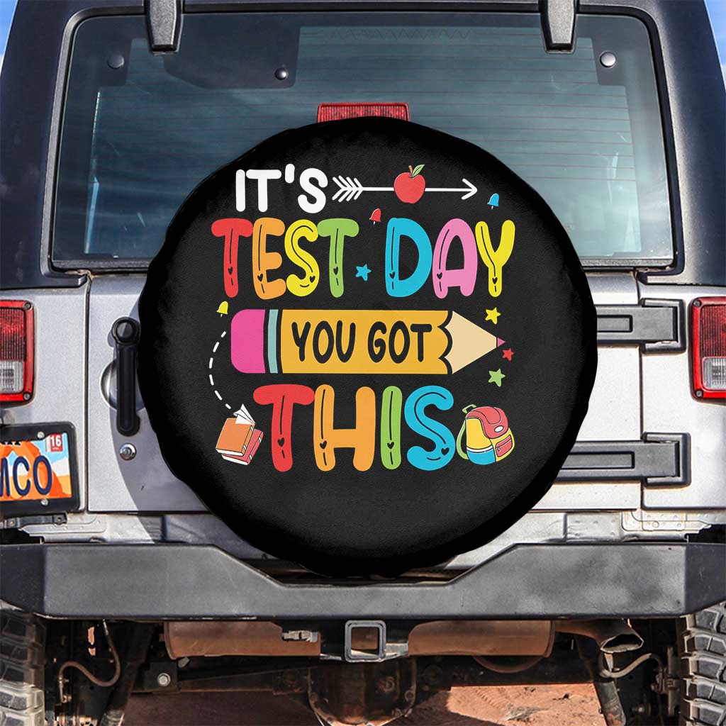 Test Day You Got This Spare Tire Cover TS10 No hole Black Print Your Wear