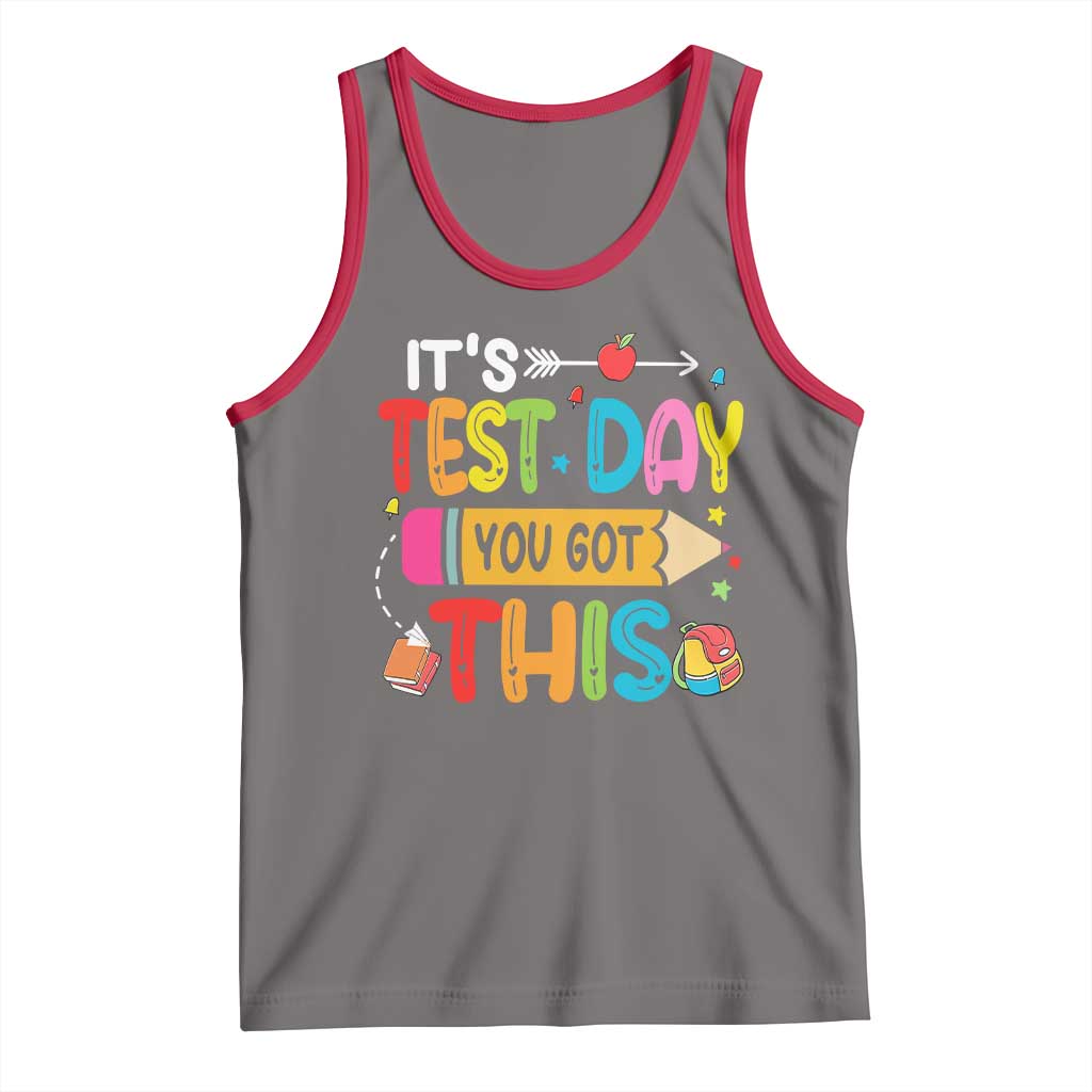 Test Day You Got This Tank Top TS10 Deep Heather Red Print Your Wear