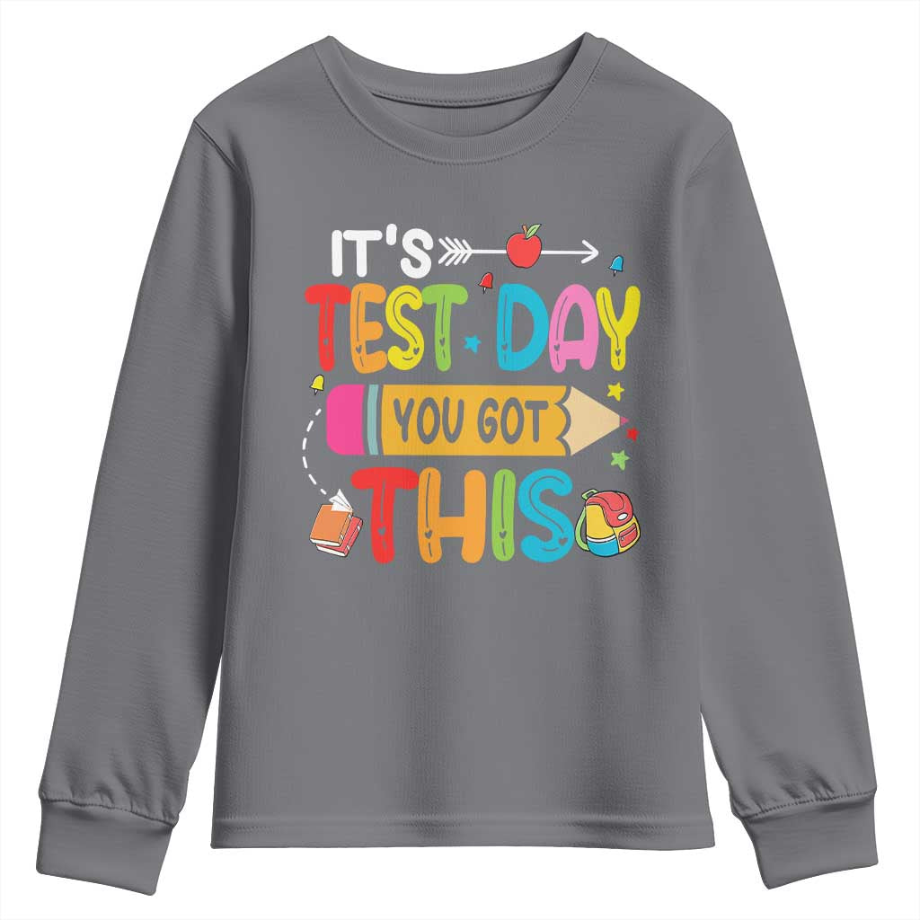 Test Day You Got This Youth Sweatshirt TS10 Charcoal Print Your Wear
