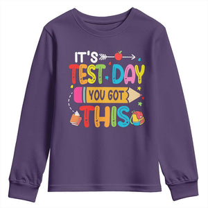 Test Day You Got This Youth Sweatshirt TS10 Purple Print Your Wear