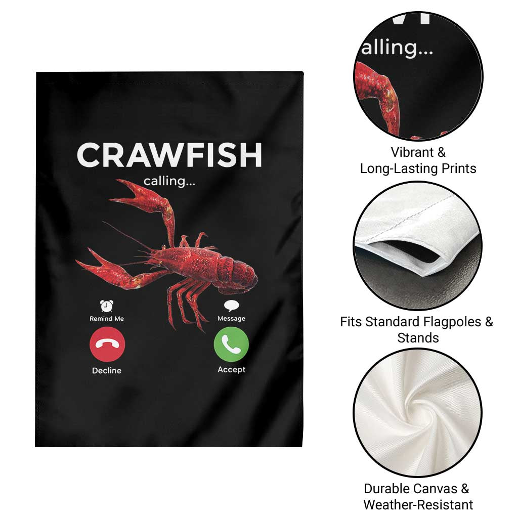 Crawfish Calling Garden Flag Funny Fishing Cajun Boil Lobster Meme TS10 Print Your Wear