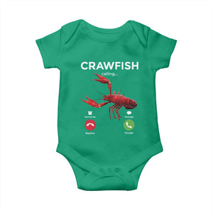 Crawfish Calling Baby Onesie Funny Fishing Cajun Boil Lobster Meme TS10 Irish Green Print Your Wear