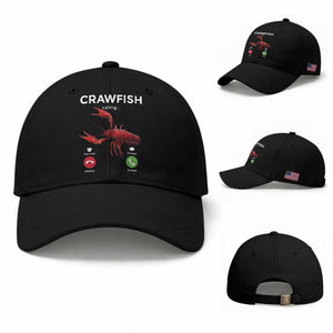 Crawfish Calling Baseball Cap Funny Fishing Cajun Boil Lobster Meme TS10 Baseball Cap Universal Fit Black Print Your Wear
