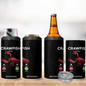 Crawfish Calling 4 in 1 Can Cooler Tumbler Funny Fishing Cajun Boil Lobster Meme TS10 Print Your Wear