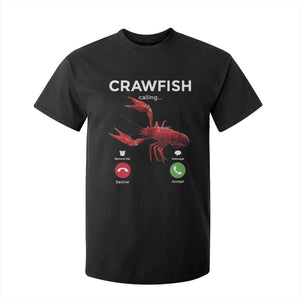 Crawfish Calling T Shirt For Kid Funny Fishing Cajun Boil Lobster Meme TS10 Black Print Your Wear
