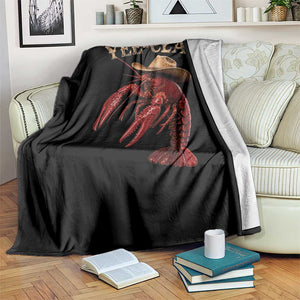 Funny Cowboy Crawfish Throw Blanket Yee Claw Funny Crawfish Cajun Seafood Festival TS10 Print Your Wear