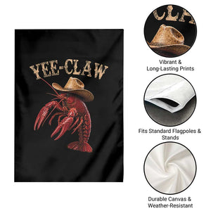 Funny Cowboy Crawfish Garden Flag Yee Claw Funny Crawfish Cajun Seafood Festival TS10 Print Your Wear