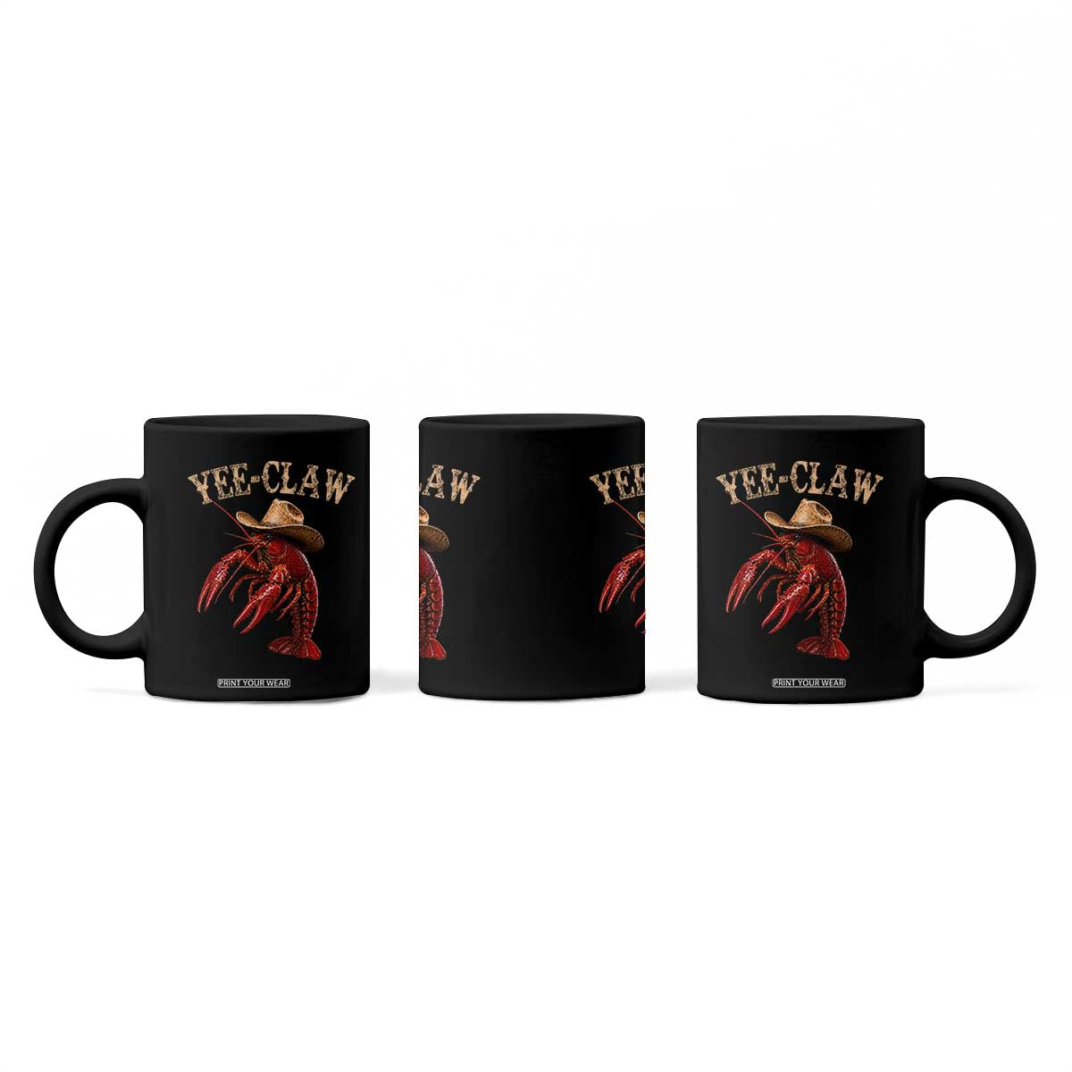 Funny Cowboy Crawfish Coffee Mug Yee Claw Funny Crawfish Cajun Seafood Festival TS10 Print Your Wear