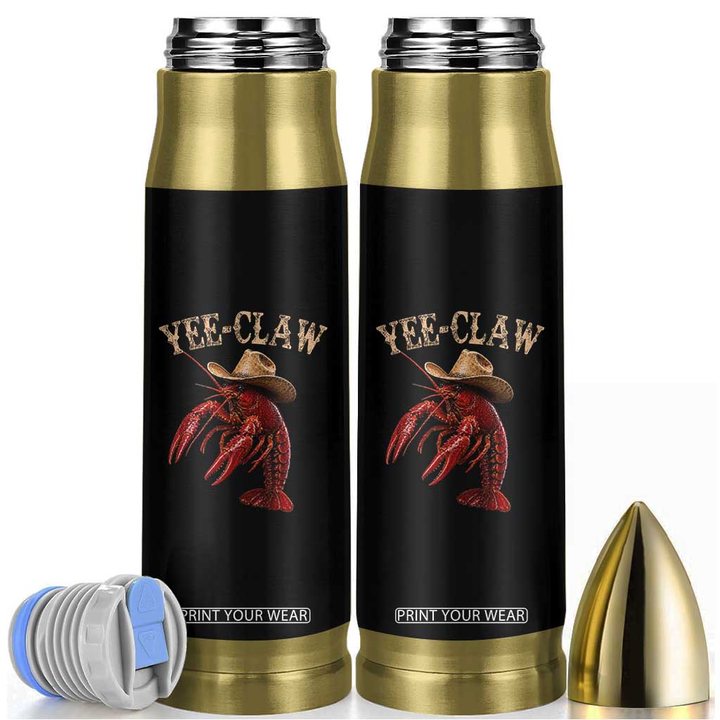 Funny Cowboy Crawfish Bullet Tumbler Yee Claw Funny Crawfish Cajun Seafood Festival TS10 Black Print Your Wear