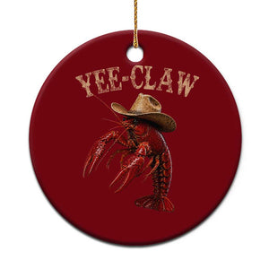 Funny Cowboy Crawfish Ceramic Ornament Yee Claw Funny Crawfish Cajun Seafood Festival TS10 1pc Red Print Your Wear