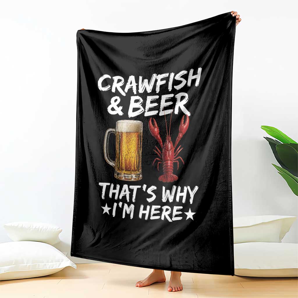 Crawfish Beer Lovers Throw Blanket Funny Crawfish Cajun Seafood Festival Daddy Crawfish TS10 Print Your Wear