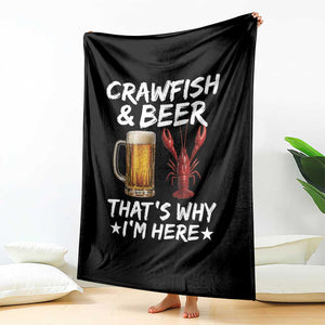 Crawfish Beer Lovers Throw Blanket Funny Crawfish Cajun Seafood Festival Daddy Crawfish TS10 Print Your Wear