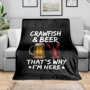 Crawfish Beer Lovers Throw Blanket Funny Crawfish Cajun Seafood Festival Daddy Crawfish TS10 Print Your Wear