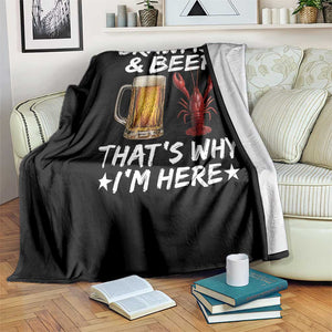 Crawfish Beer Lovers Throw Blanket Funny Crawfish Cajun Seafood Festival Daddy Crawfish TS10 Print Your Wear