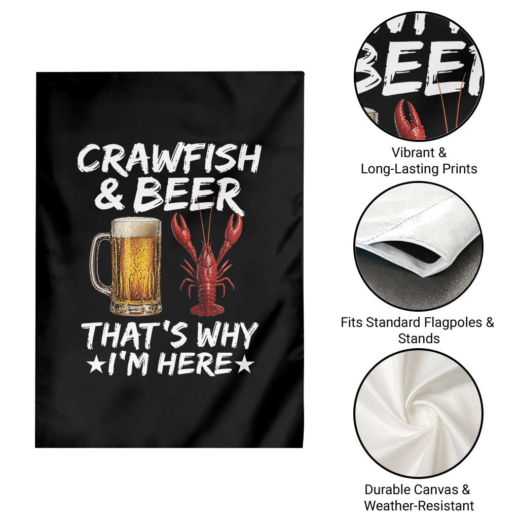 Crawfish Beer Lovers Garden Flag Funny Crawfish Cajun Seafood Festival Daddy Crawfish TS10 Print Your Wear