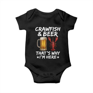 Crawfish Beer Lovers Baby Onesie Funny Crawfish Cajun Seafood Festival Daddy Crawfish TS10 Black Print Your Wear