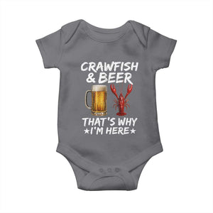 Crawfish Beer Lovers Baby Onesie Funny Crawfish Cajun Seafood Festival Daddy Crawfish TS10 Charcoal Print Your Wear