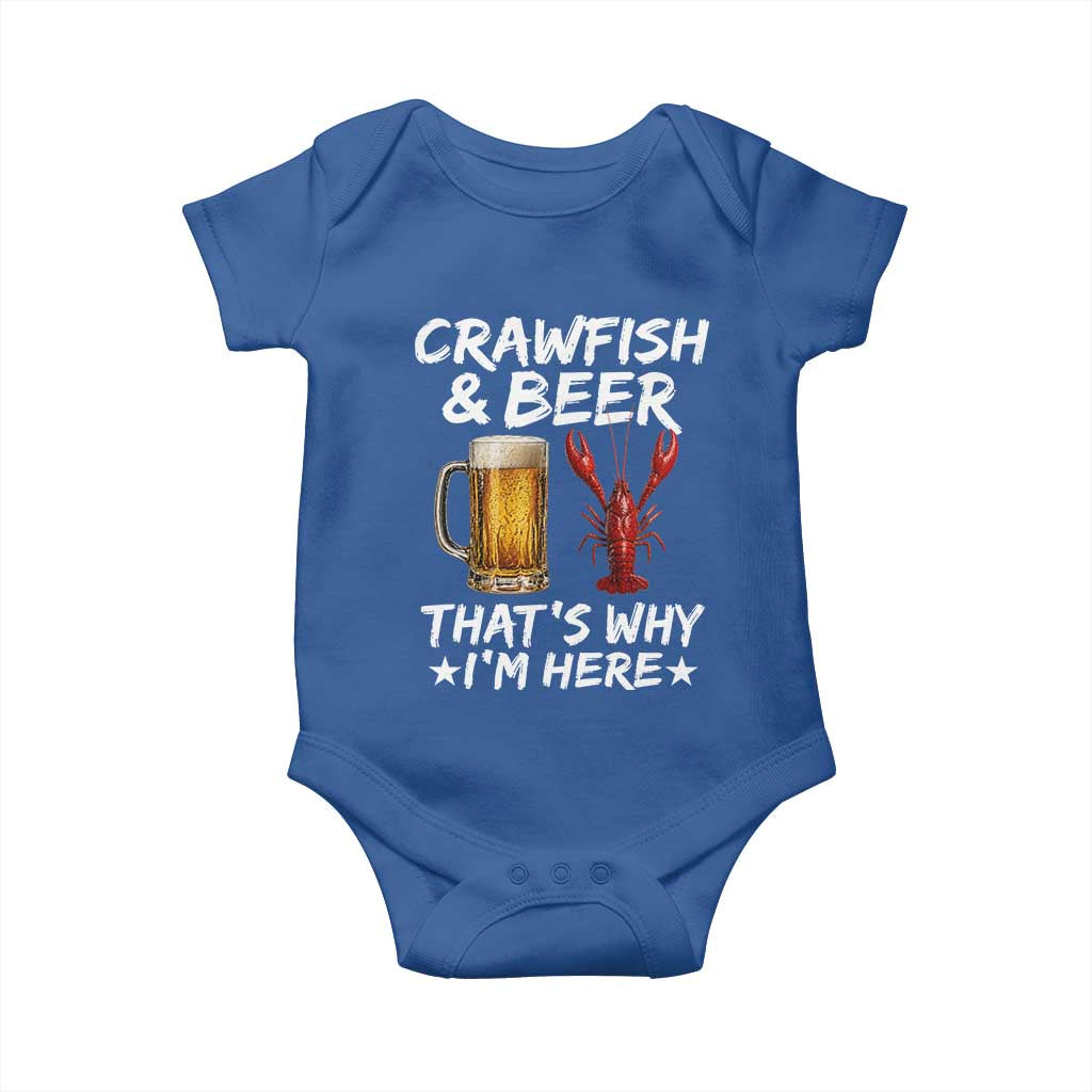 Crawfish Beer Lovers Baby Onesie Funny Crawfish Cajun Seafood Festival Daddy Crawfish TS10 Royal Blue Print Your Wear