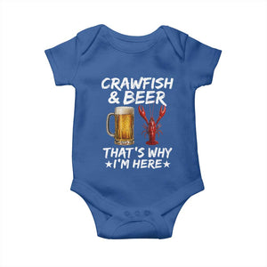 Crawfish Beer Lovers Baby Onesie Funny Crawfish Cajun Seafood Festival Daddy Crawfish TS10 Royal Blue Print Your Wear