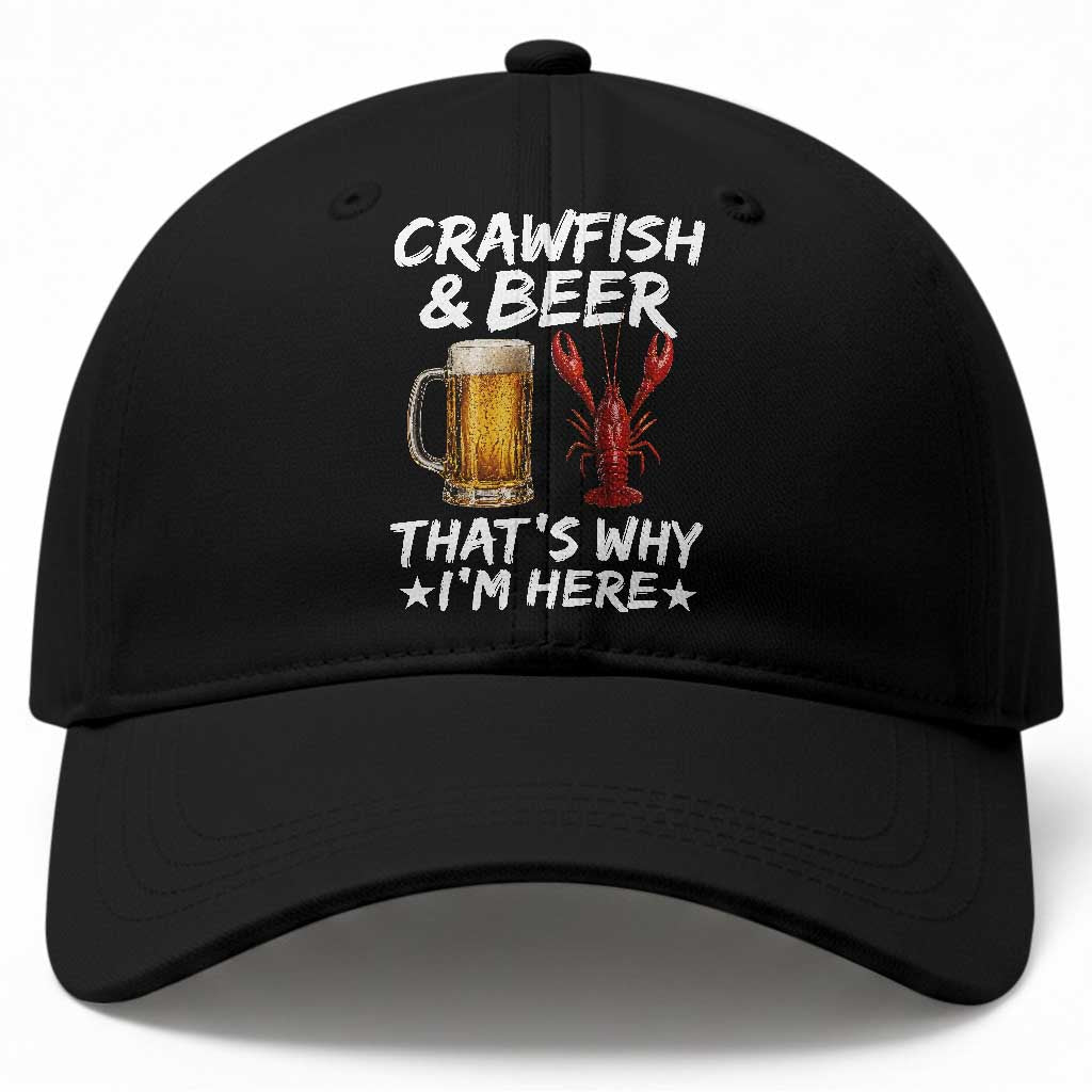 Crawfish Beer Lovers Baseball Cap Funny Crawfish Cajun Seafood Festival Daddy Crawfish TS10 Print Your Wear
