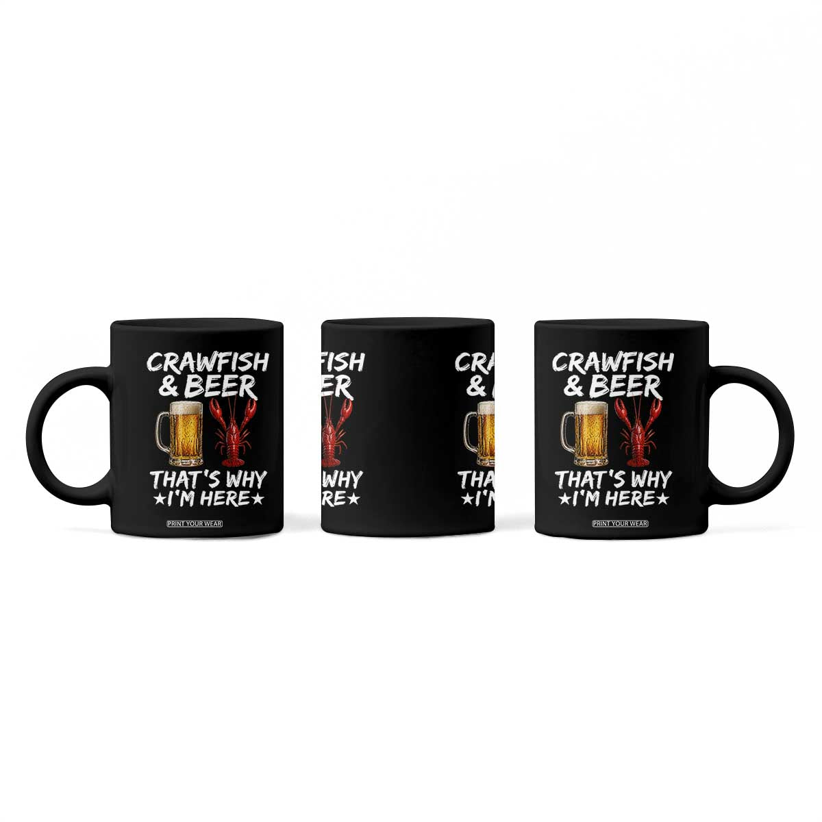 Crawfish Beer Lovers Coffee Mug Funny Crawfish Cajun Seafood Festival Daddy Crawfish TS10 Print Your Wear