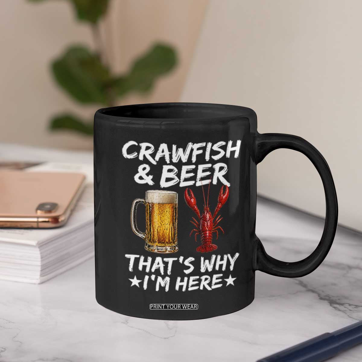 Crawfish Beer Lovers Coffee Mug Funny Crawfish Cajun Seafood Festival Daddy Crawfish TS10 Print Your Wear