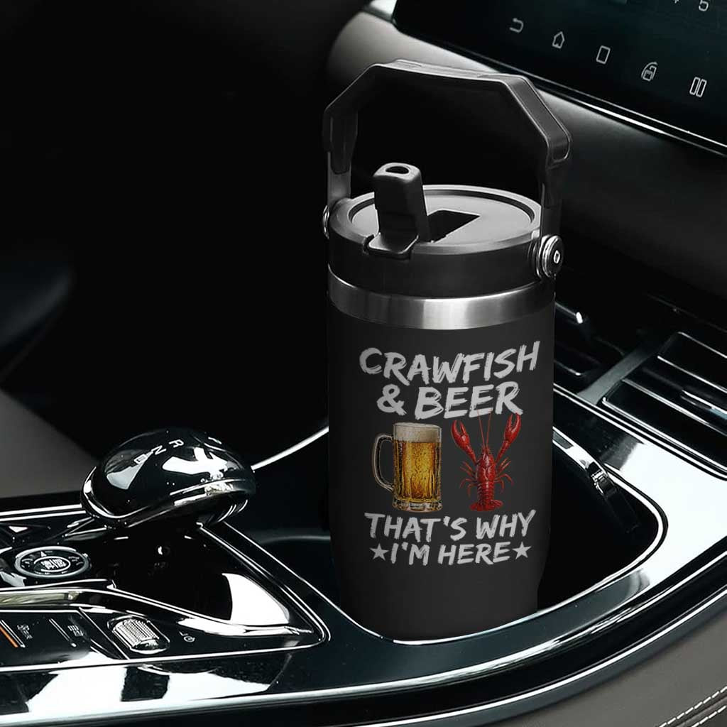 Crawfish Beer Lovers Flip Straw Tumbler Funny Crawfish Cajun Seafood Festival Daddy Crawfish TS10 Print Your Wear