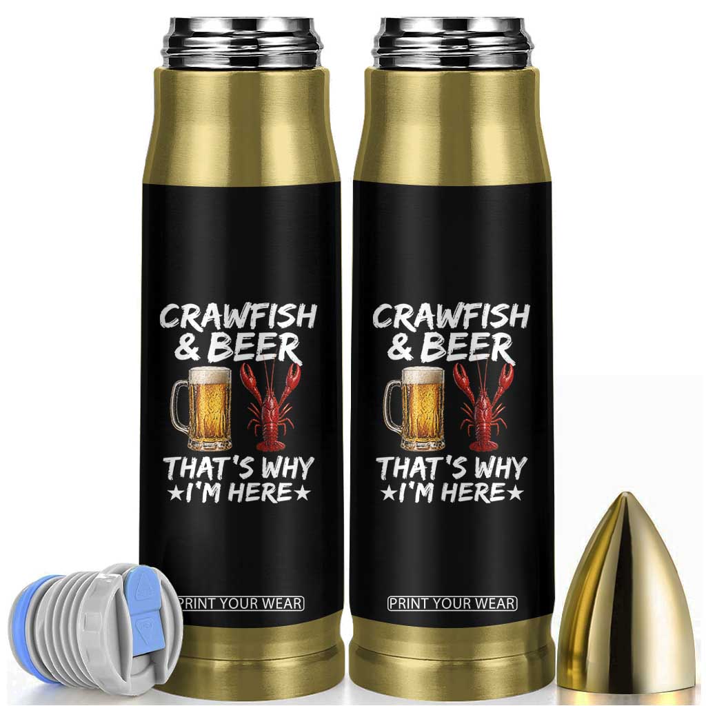 Crawfish Beer Lovers Bullet Tumbler Funny Crawfish Cajun Seafood Festival Daddy Crawfish TS10 Black Print Your Wear
