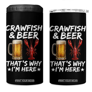 Crawfish Beer Lovers 4 in 1 Can Cooler Tumbler Funny Crawfish Cajun Seafood Festival Daddy Crawfish TS10 One Size: 16 oz Black Print Your Wear