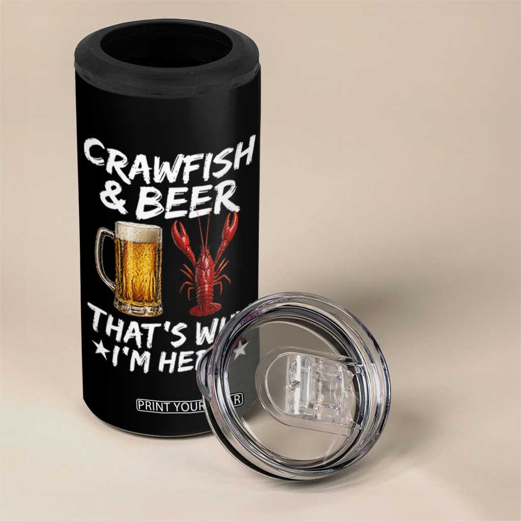 Crawfish Beer Lovers 4 in 1 Can Cooler Tumbler Funny Crawfish Cajun Seafood Festival Daddy Crawfish TS10 Print Your Wear