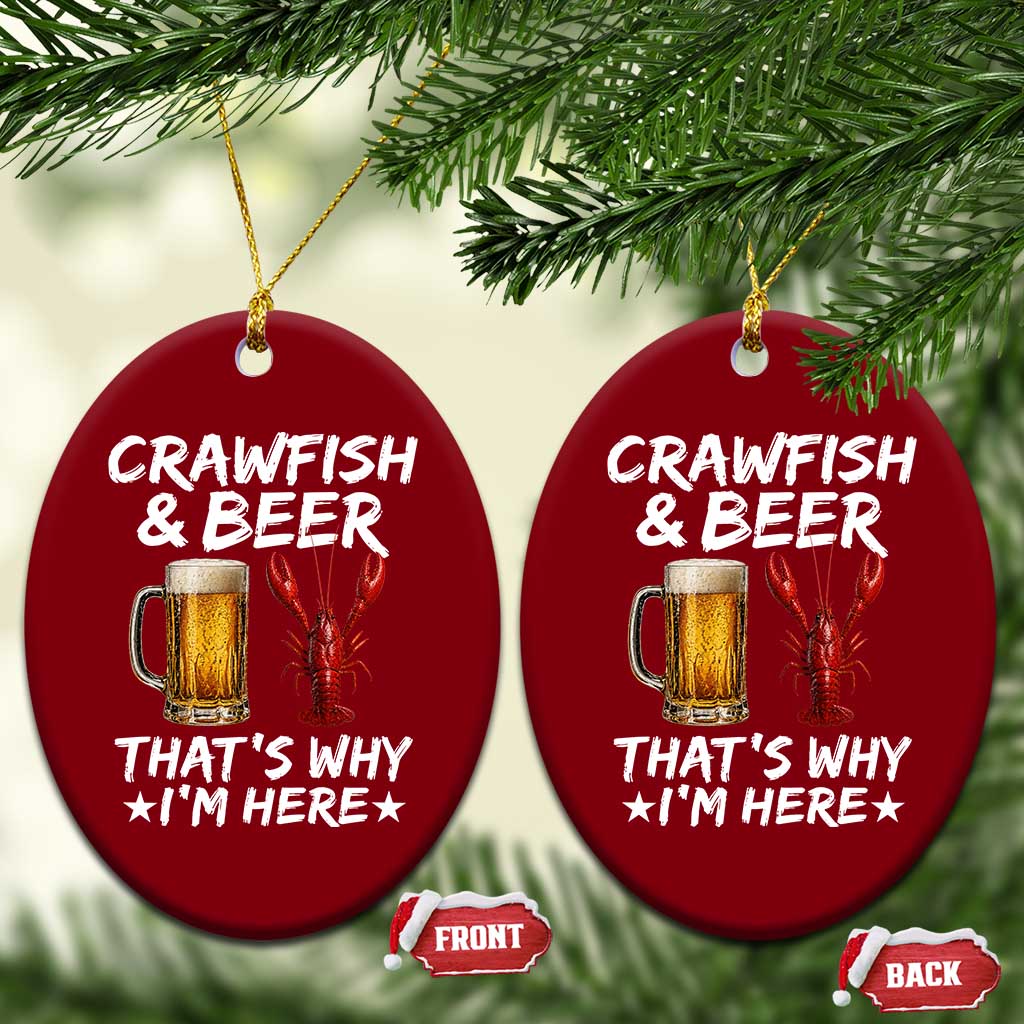 Crawfish Beer Lovers Ceramic Ornament Funny Crawfish Cajun Seafood Festival Daddy Crawfish TS10 Print Your Wear