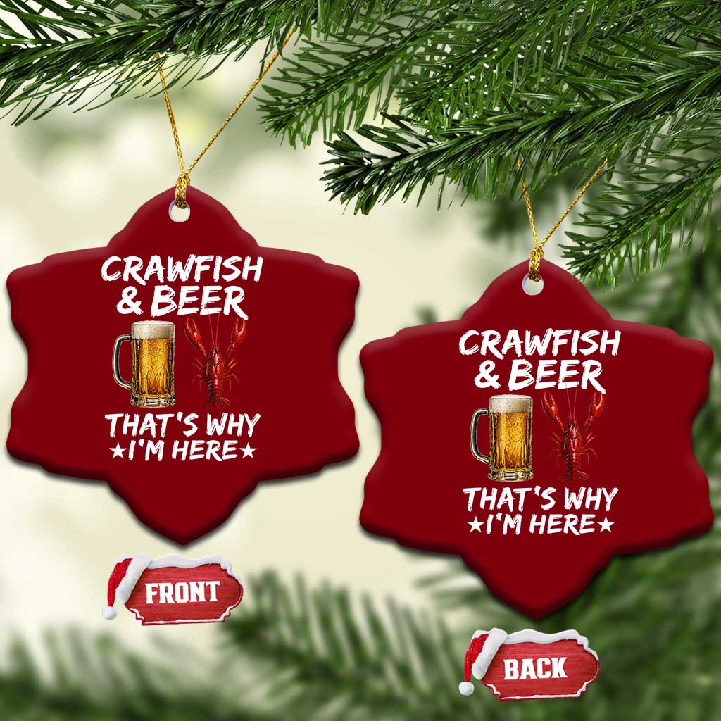 Crawfish Beer Lovers Ceramic Ornament Funny Crawfish Cajun Seafood Festival Daddy Crawfish TS10 Print Your Wear