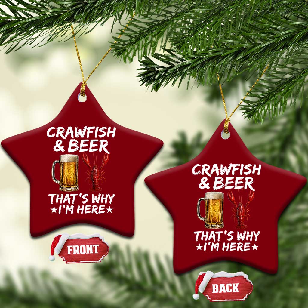 Crawfish Beer Lovers Ceramic Ornament Funny Crawfish Cajun Seafood Festival Daddy Crawfish TS10 Print Your Wear