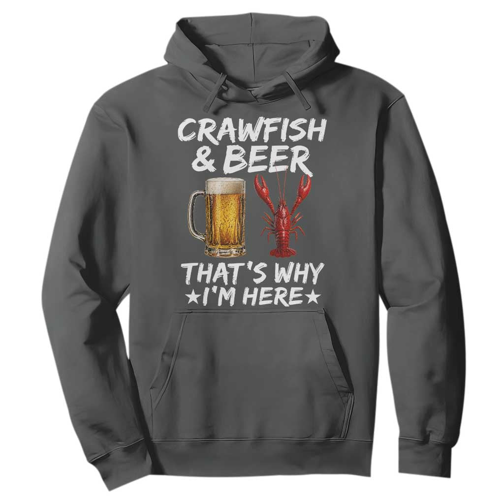 Crawfish Beer Lovers Hoodie Funny Crawfish Cajun Seafood Festival Daddy Crawfish TS10 Dark Heather Print Your Wear