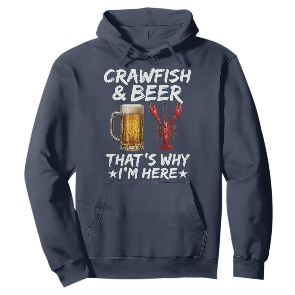 Crawfish Beer Lovers Hoodie Funny Crawfish Cajun Seafood Festival Daddy Crawfish TS10 Navy Print Your Wear