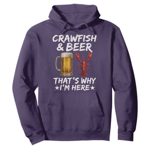 Crawfish Beer Lovers Hoodie Funny Crawfish Cajun Seafood Festival Daddy Crawfish TS10 Purple Print Your Wear